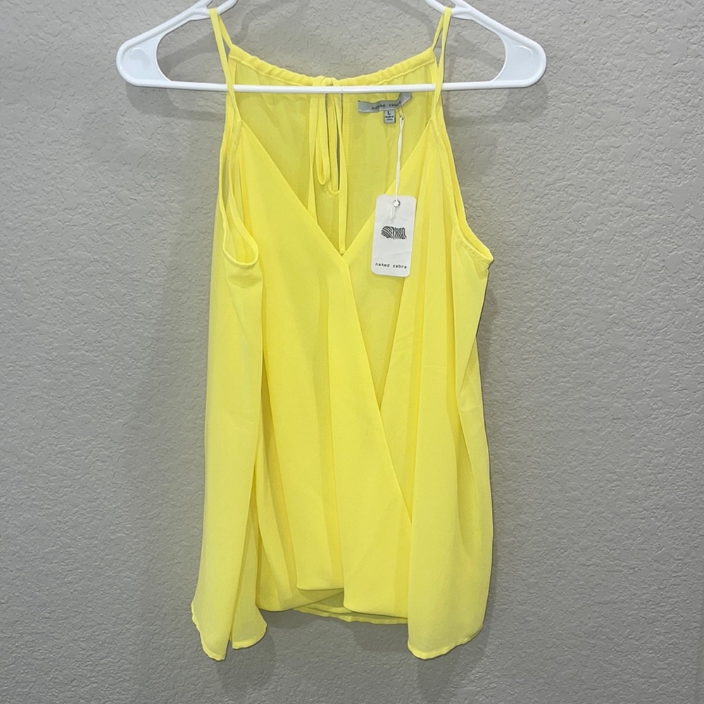 NWT Naked Zebra yellow blouse